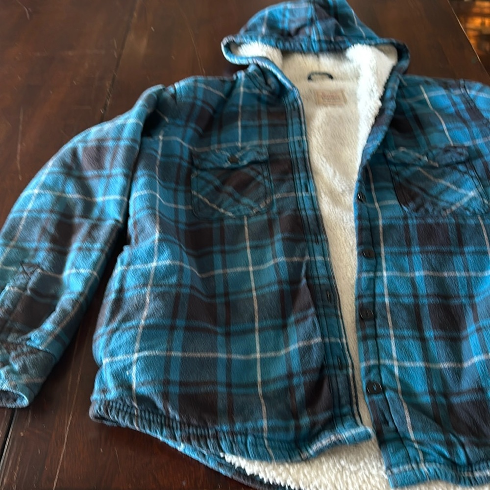 Hooded lined flannel